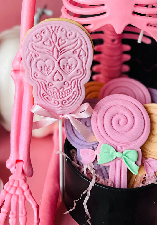 Sugar Skull cookie pops