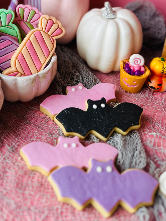 Halloween bat Vanilla Sugar cookies
