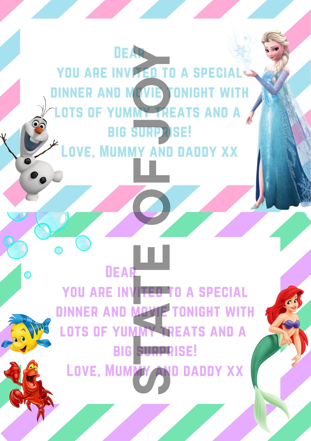 Disney Dinner Invite Template