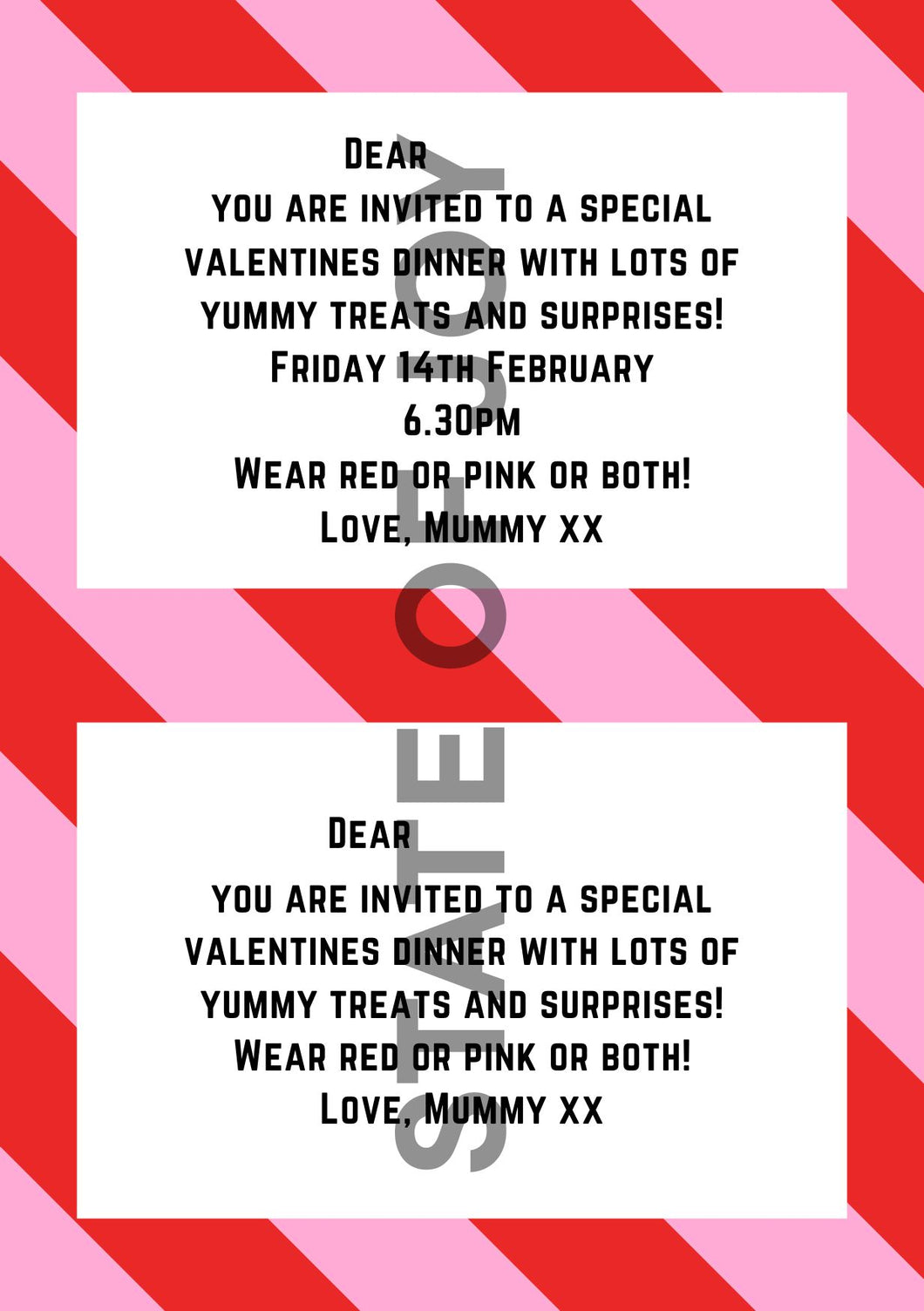 Valentines Dinner Invite Template