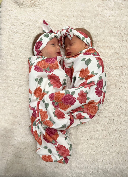 BABY SWADDLE BAG AND HEADBAND